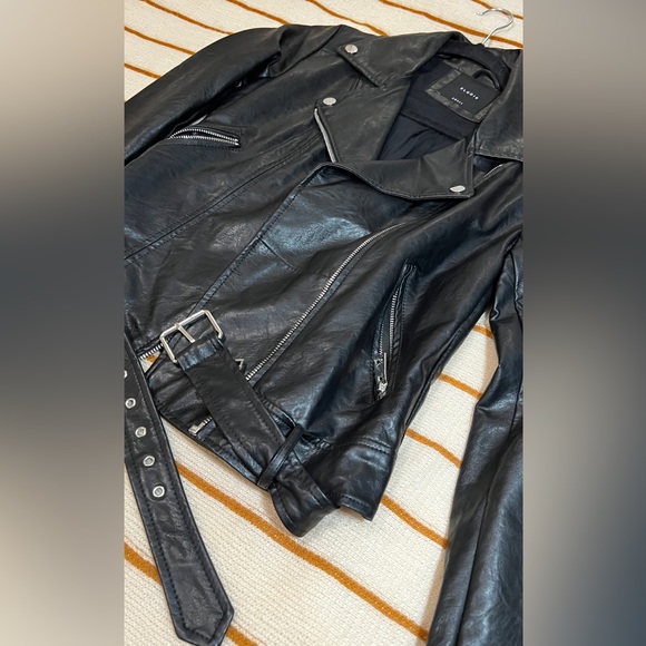 Faux Leather Jacket (Black) | Size Small - Picture 4 of 4